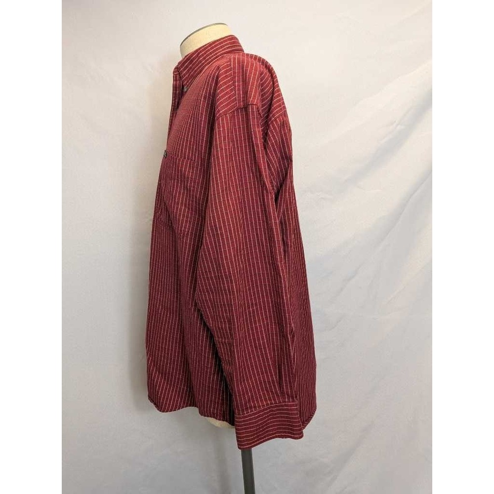 Chaps Ralph Lauren Men's Red Pinstripe Button Down Shirt Size L - Picture 3 of 9
